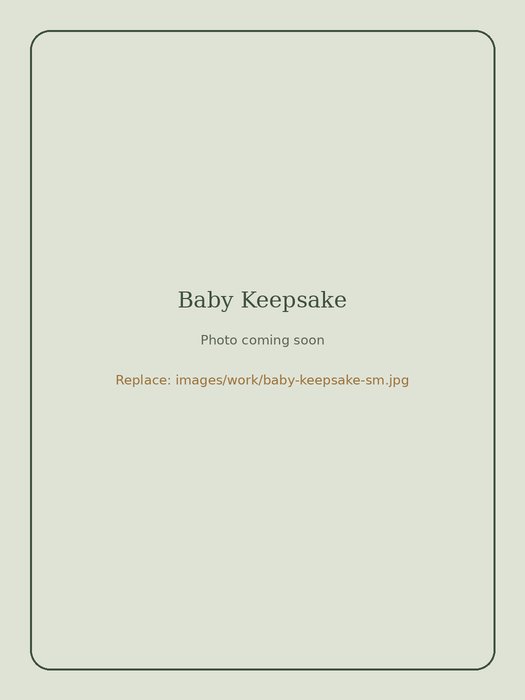 Placeholder for a baby keepsake photo